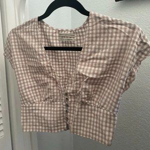 Urban Outfitters pink&white gingham top